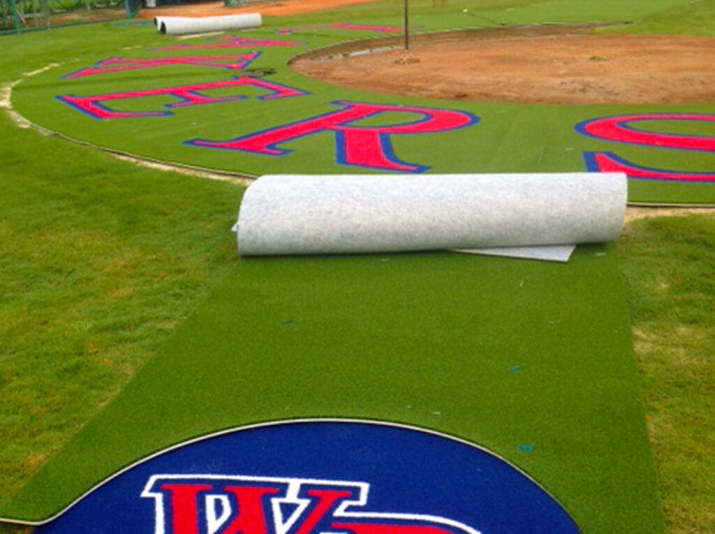 shot of halo logo mount being installed