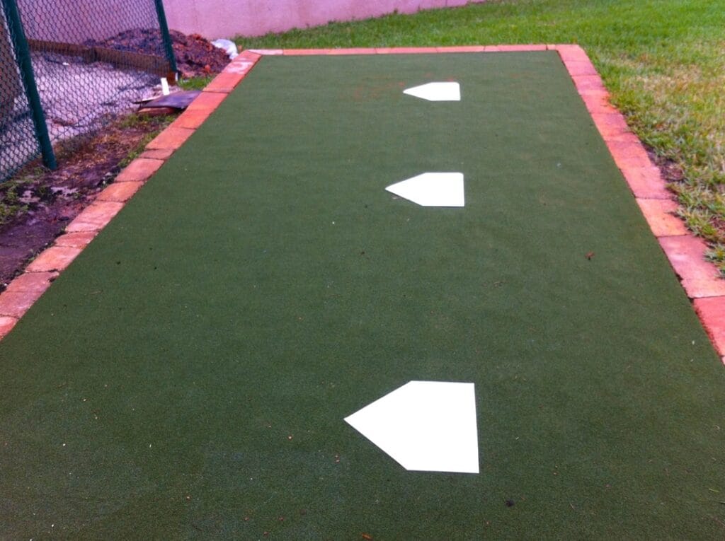image of turf installed next to baseball field
