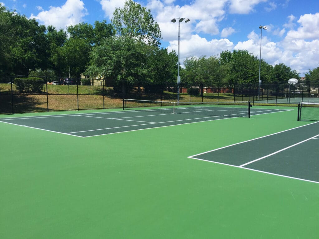 image of resurfaced tennis courts