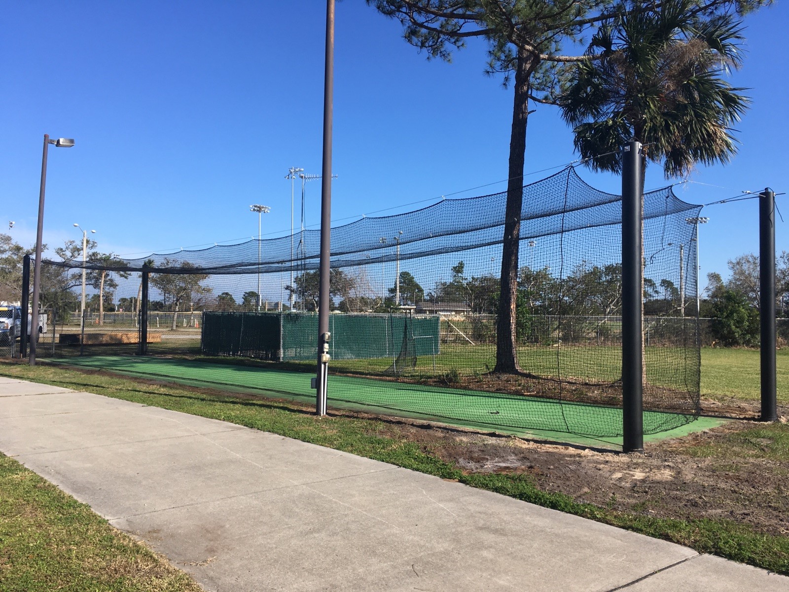 image of batting cages prior to being replaces