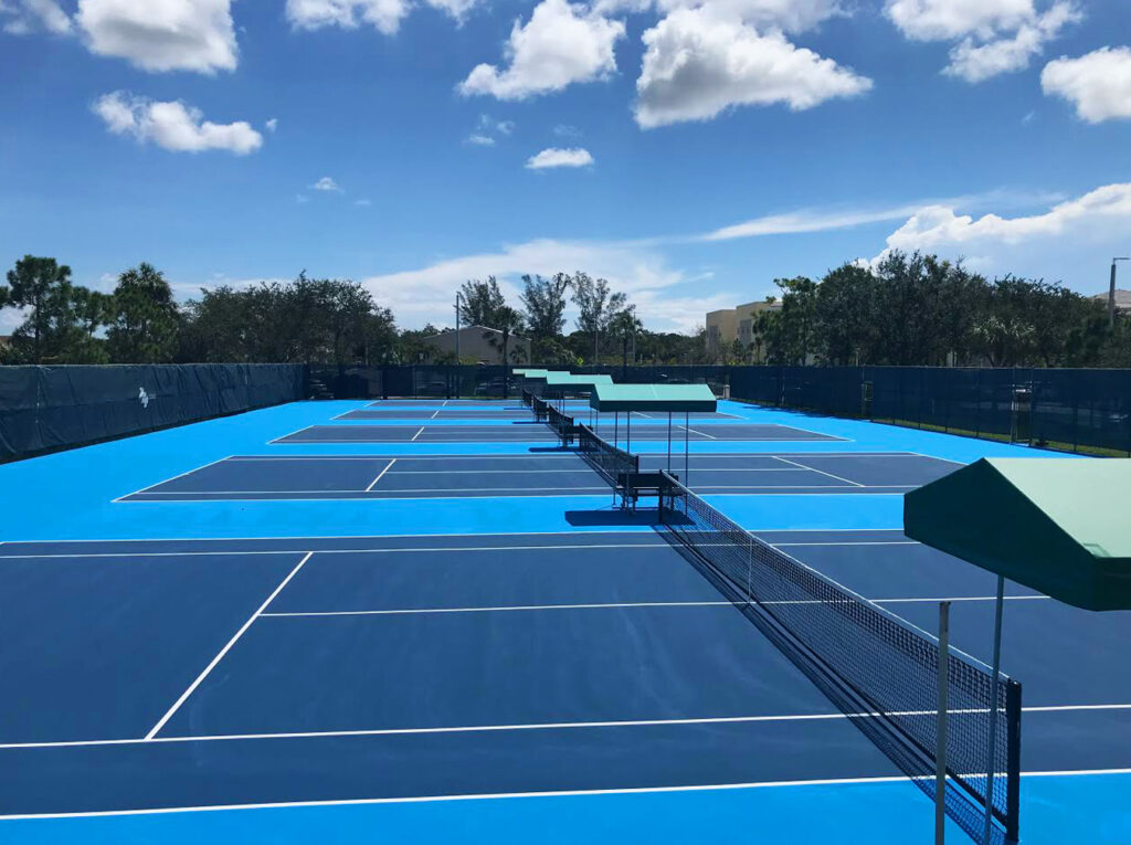 image of resurfaced tennis courts