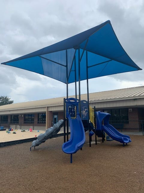 image of shade structure over playground
