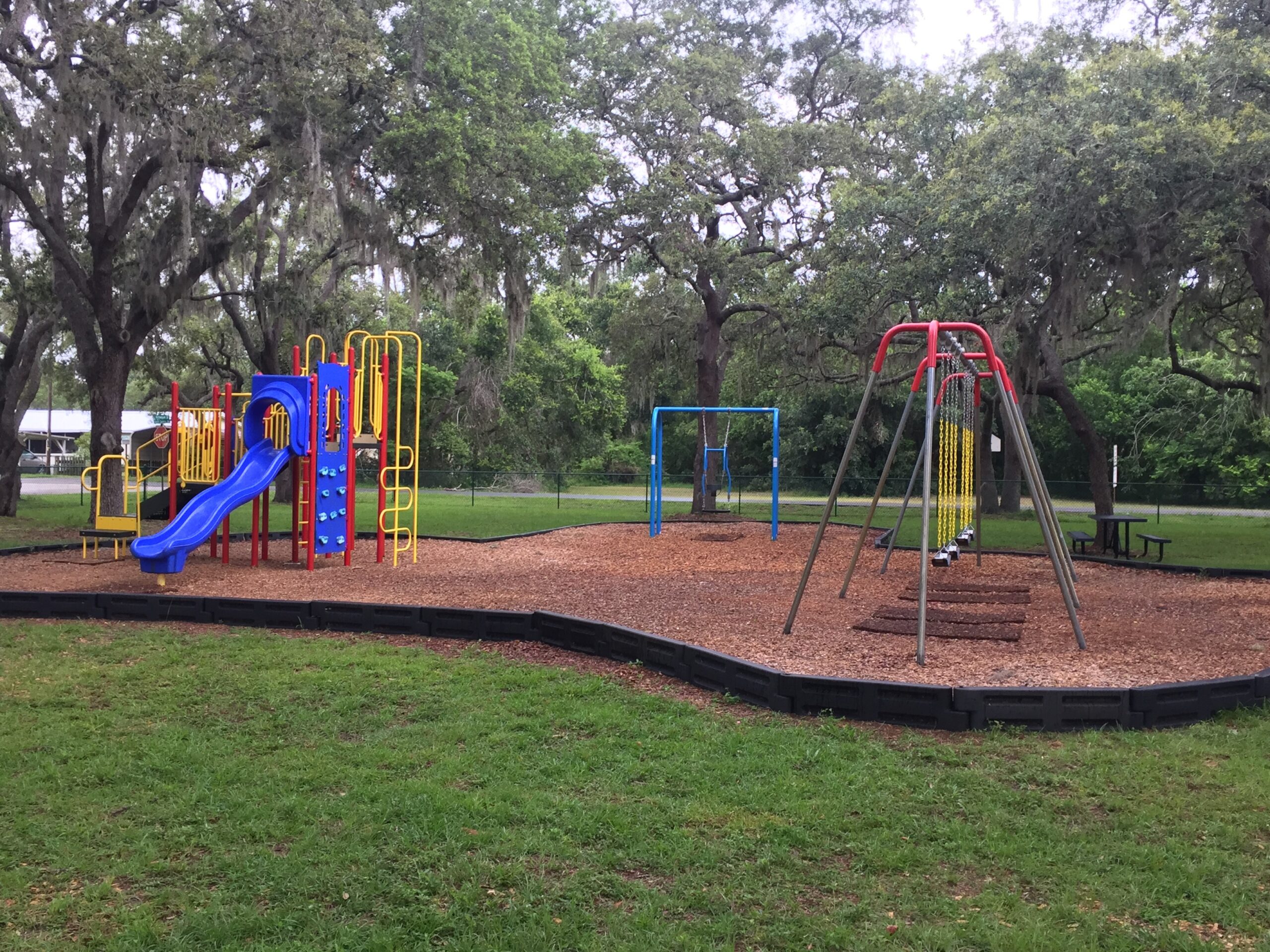 image of newly installed playground equipment at Astatula Park