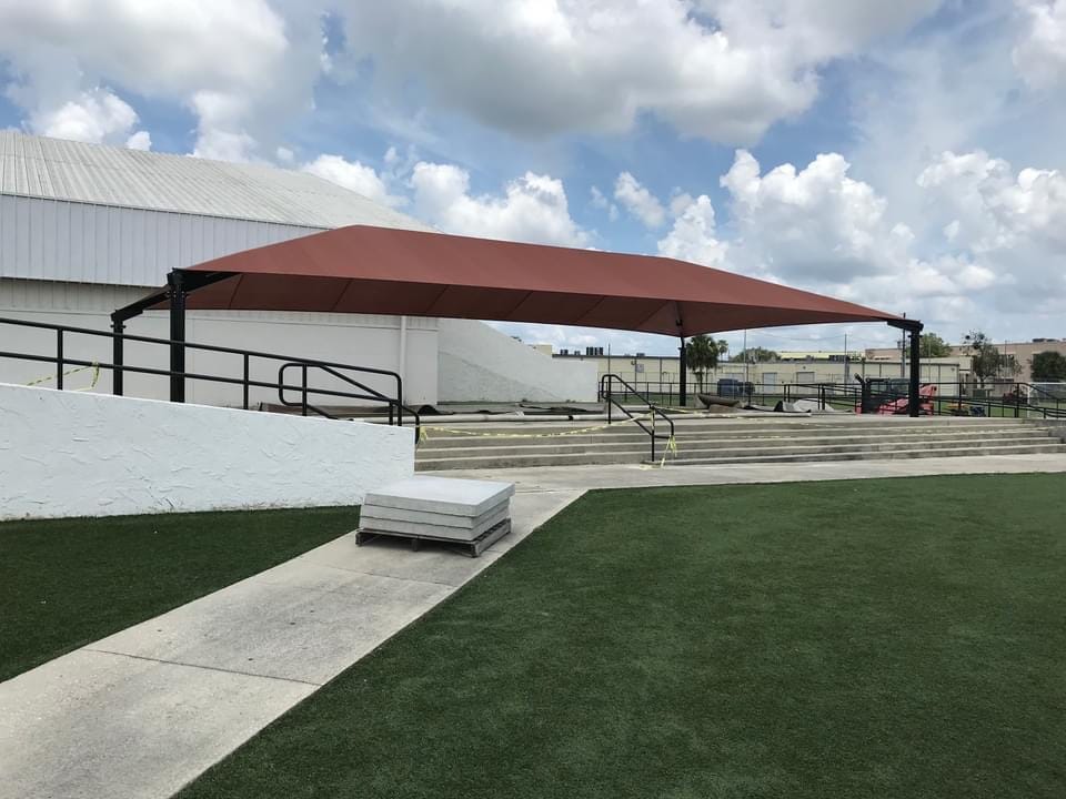 shade structure for XL Soccer World