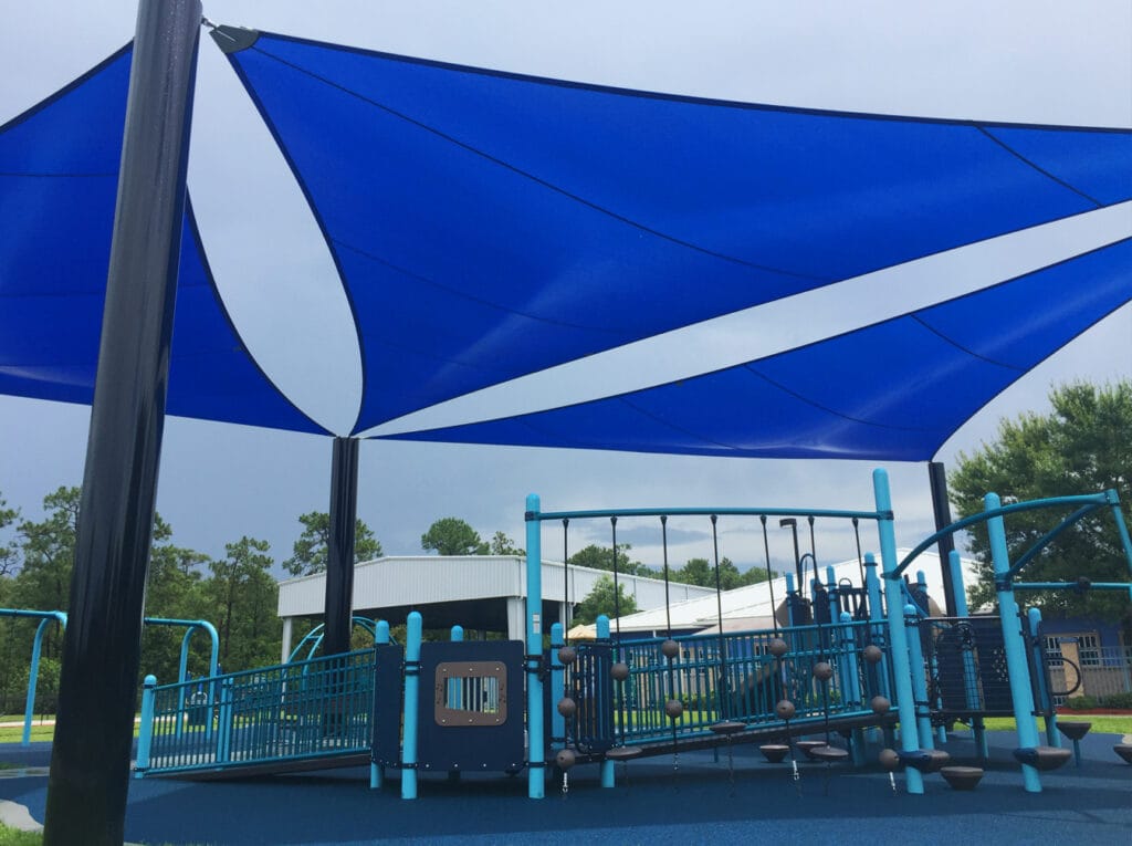 image of shade structure covering playground