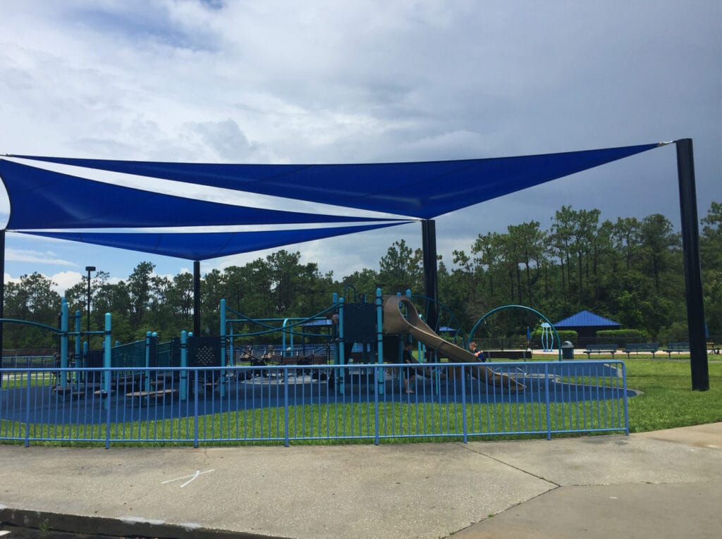 image of shade structure covering playground