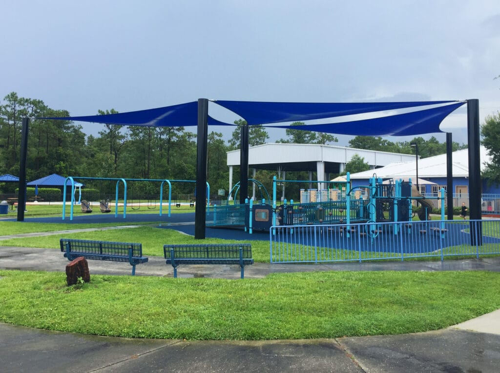 image of shade structure covering playground